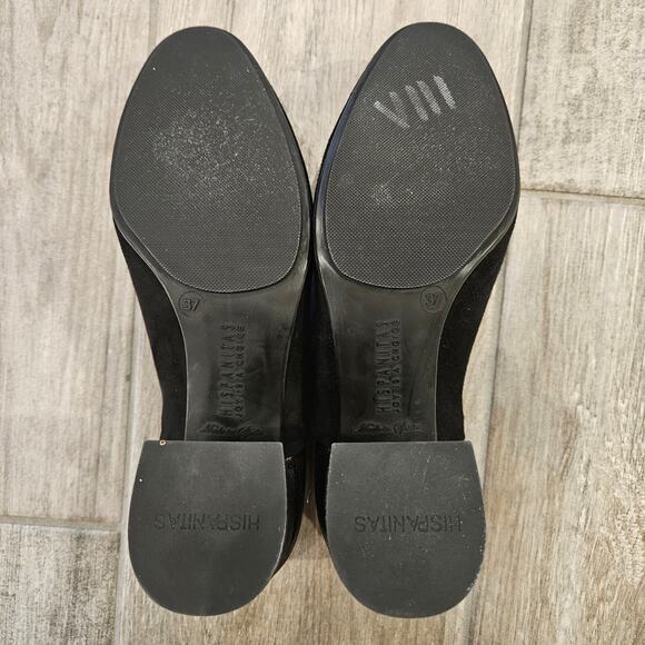 Hispanitas Booties Women Size 37 US 6.5-7 Gillian Pump Boot Black/Copper Leather - Picture 10 of 13